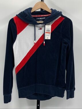 Tommy Hilfiger Navy, Red & White Crewneck Hoodie